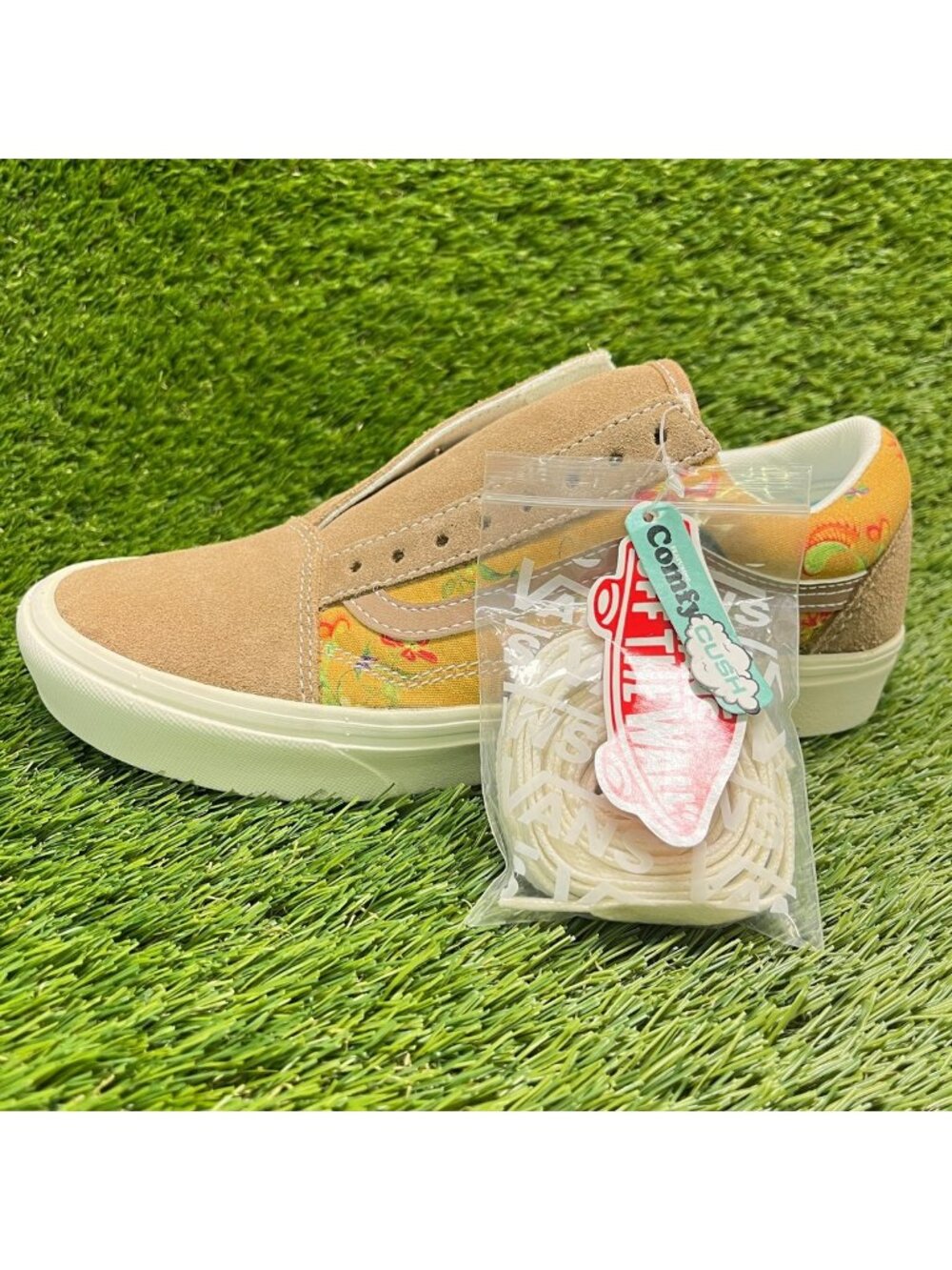Vans ComfyCush Old Skool Floral Womens Size 8 Brown Athletic Shoes Sneakers - Picture 3 of 9